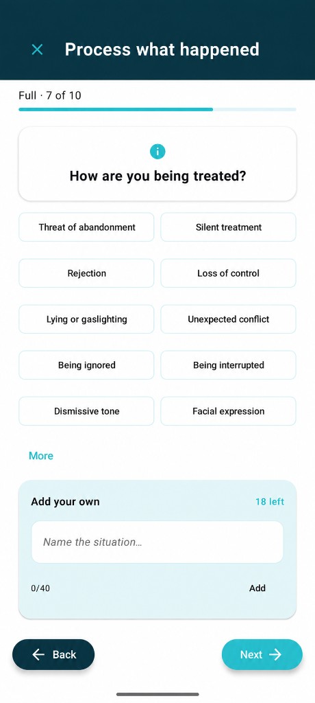 Process what happened: naming how you are being treated.